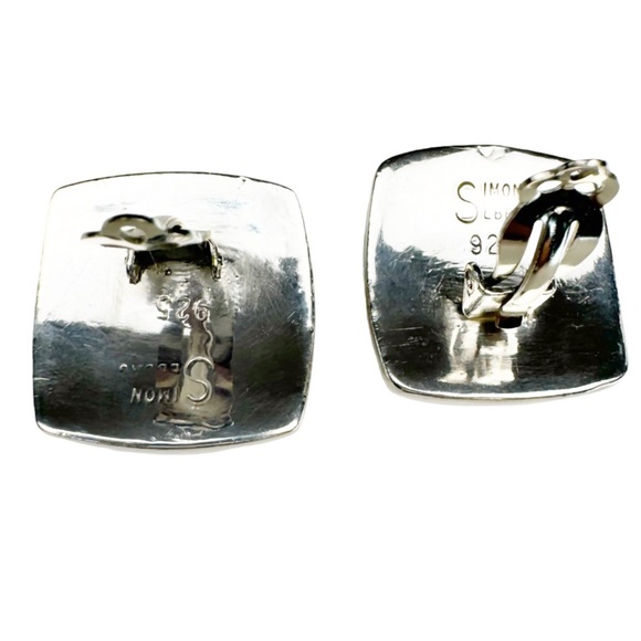 Simon Sebbag 80”s Silver & Vermeil Gold Clip Earrings - Picture 10 of 16